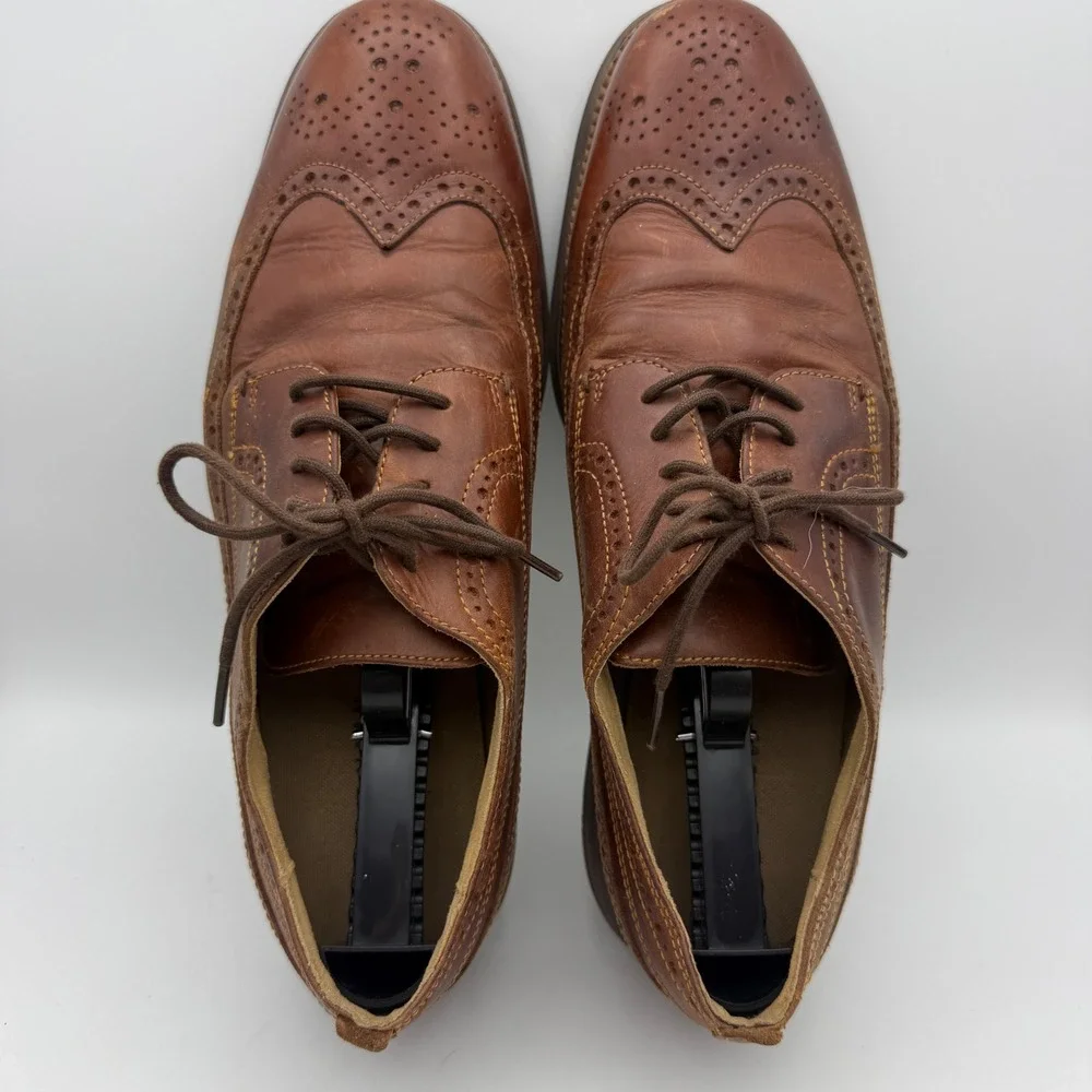 Cole‎ Haan Original Grand Wingtip Oxford Mens 10.5M Brown Leather C27845 Brogue